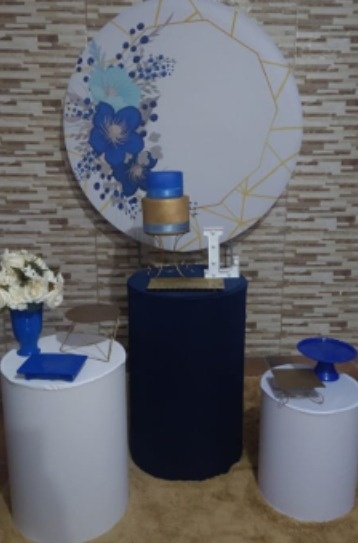 Pegue E Monte Clássico Azul Floral - Realize Decorações