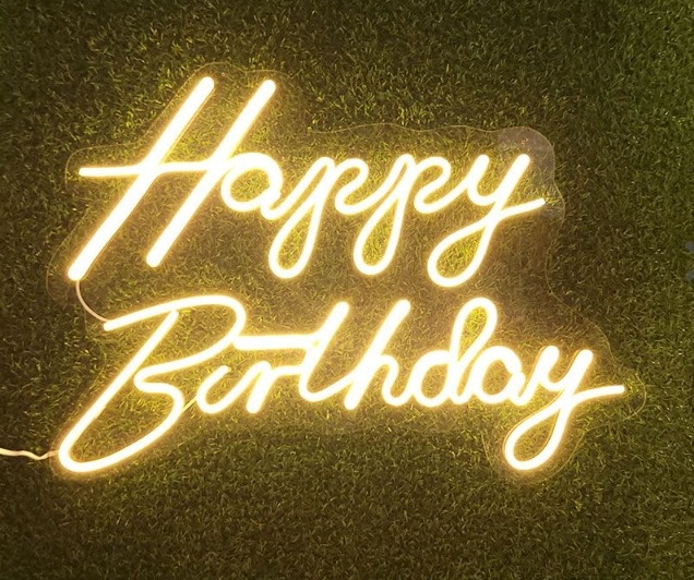 Placa Acrílica Happy Birthday  - Realize Decorações