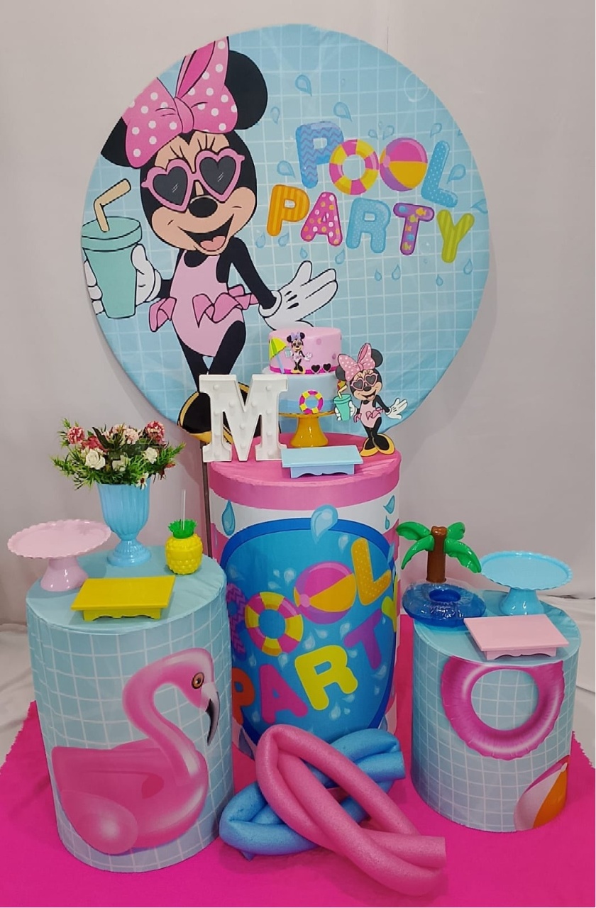 Pegue E Monte Minnie Pool Party - Realize Decorações