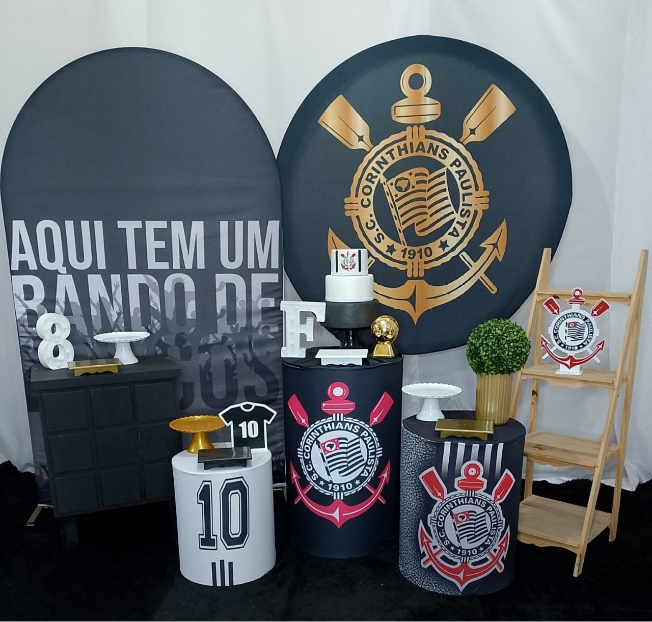 Pegue E Monte Corinthians Dourado Luxo 1  - Realize Decorações