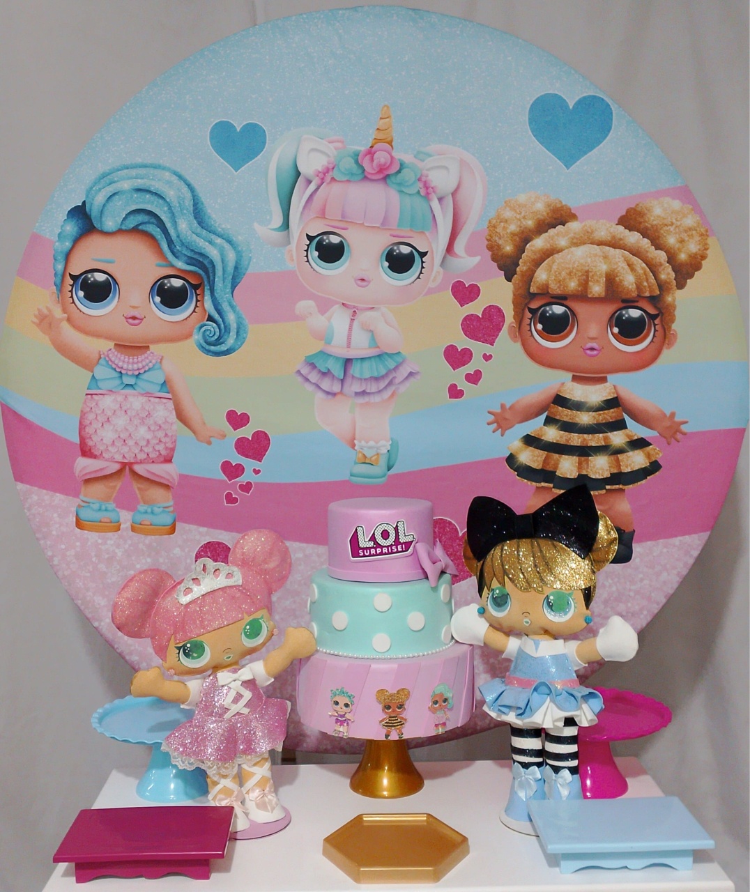 Kit Sem Mesa Lol Rosa - Realize Decorações