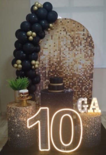 Pegue E Monte Clássico Dourado C/Cilindros  - Realize Decorações