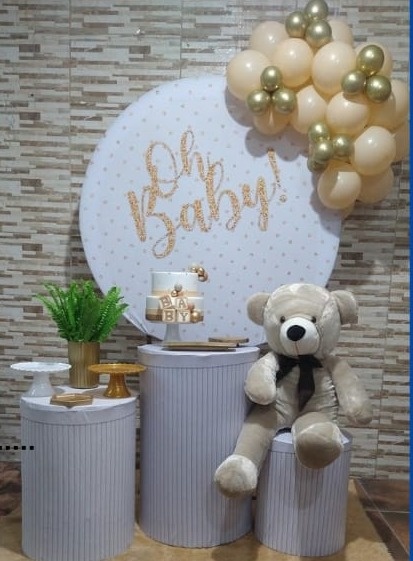 Kit Pegue E Monte Revelação Oh Baby Simples  - Realize Decorações