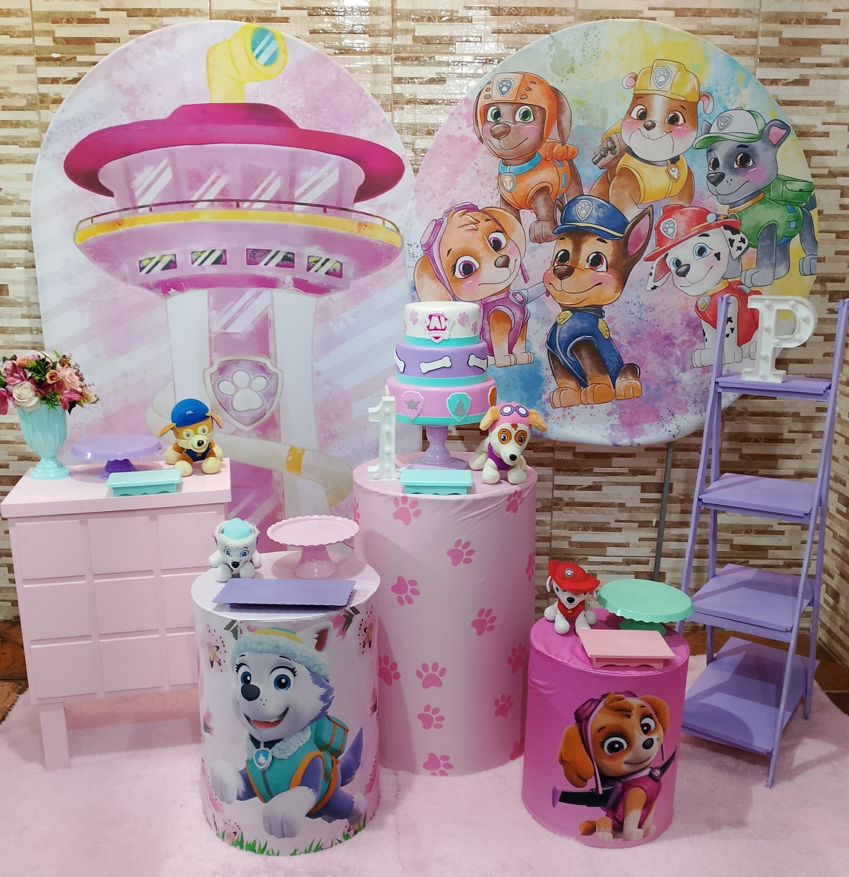 Pegue E Monte Patrulha Canina Menina Luxo - Realize Decorações