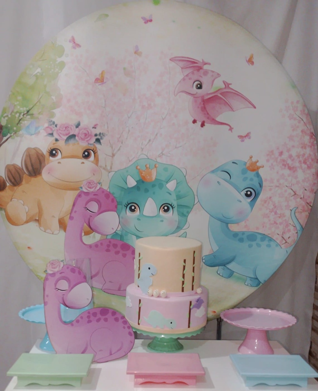 Kit Sem Mesa Dino Baby Menina - Realize Decorações