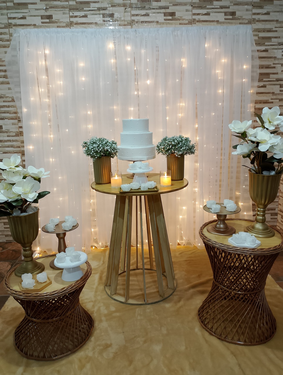 Casamento Com Montagem  Branco 1 - Realize Decorações