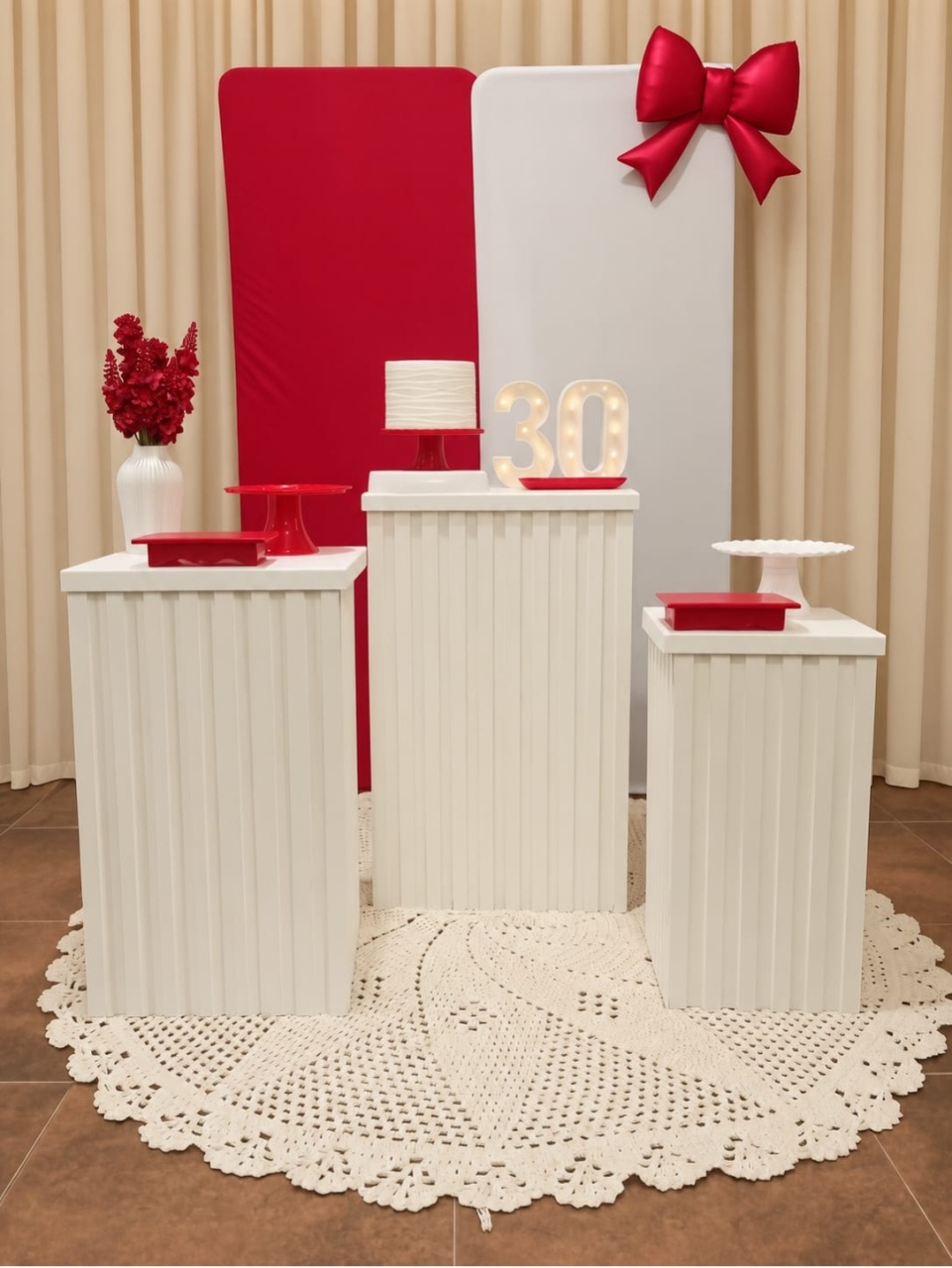 Pegue E Monte Vermelho E Branco - Realize Decorações