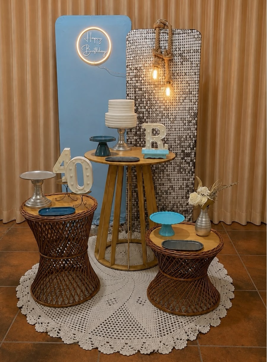 Kit Pegue E Monte Vime Azul E Prata Adulto - Realize Decorações