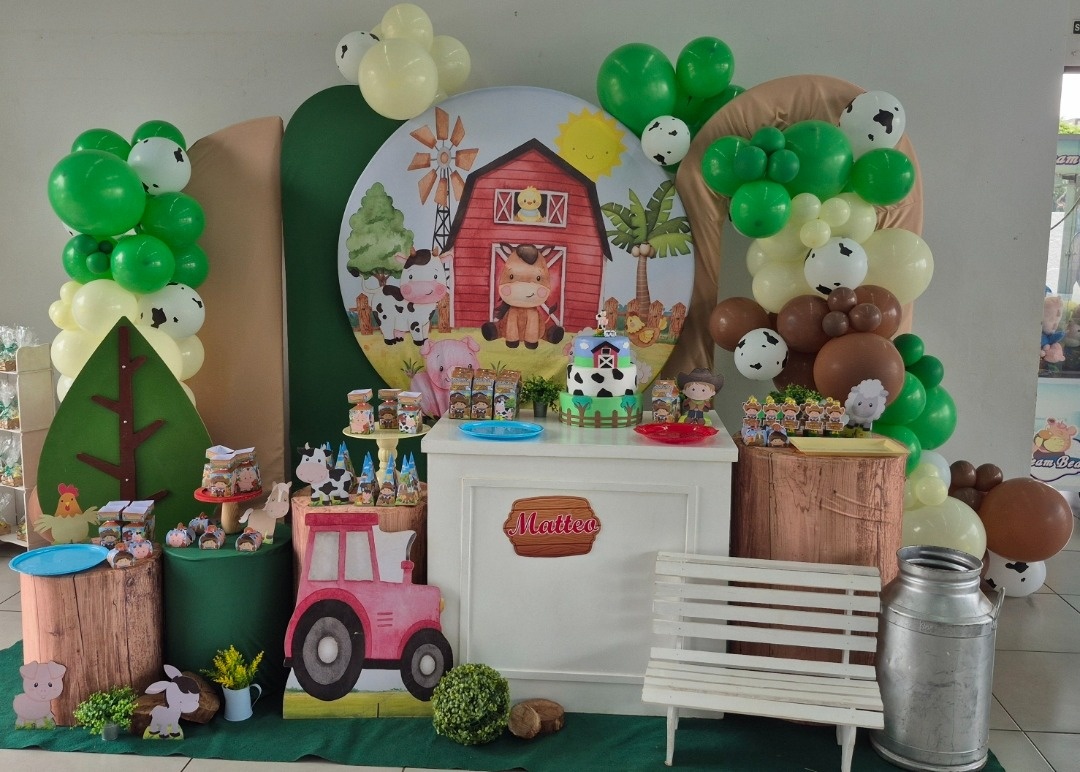 Fazendinha - Kit 06 - Com Adicional de Balão 🎈 - Eclipse Decoração de Festas