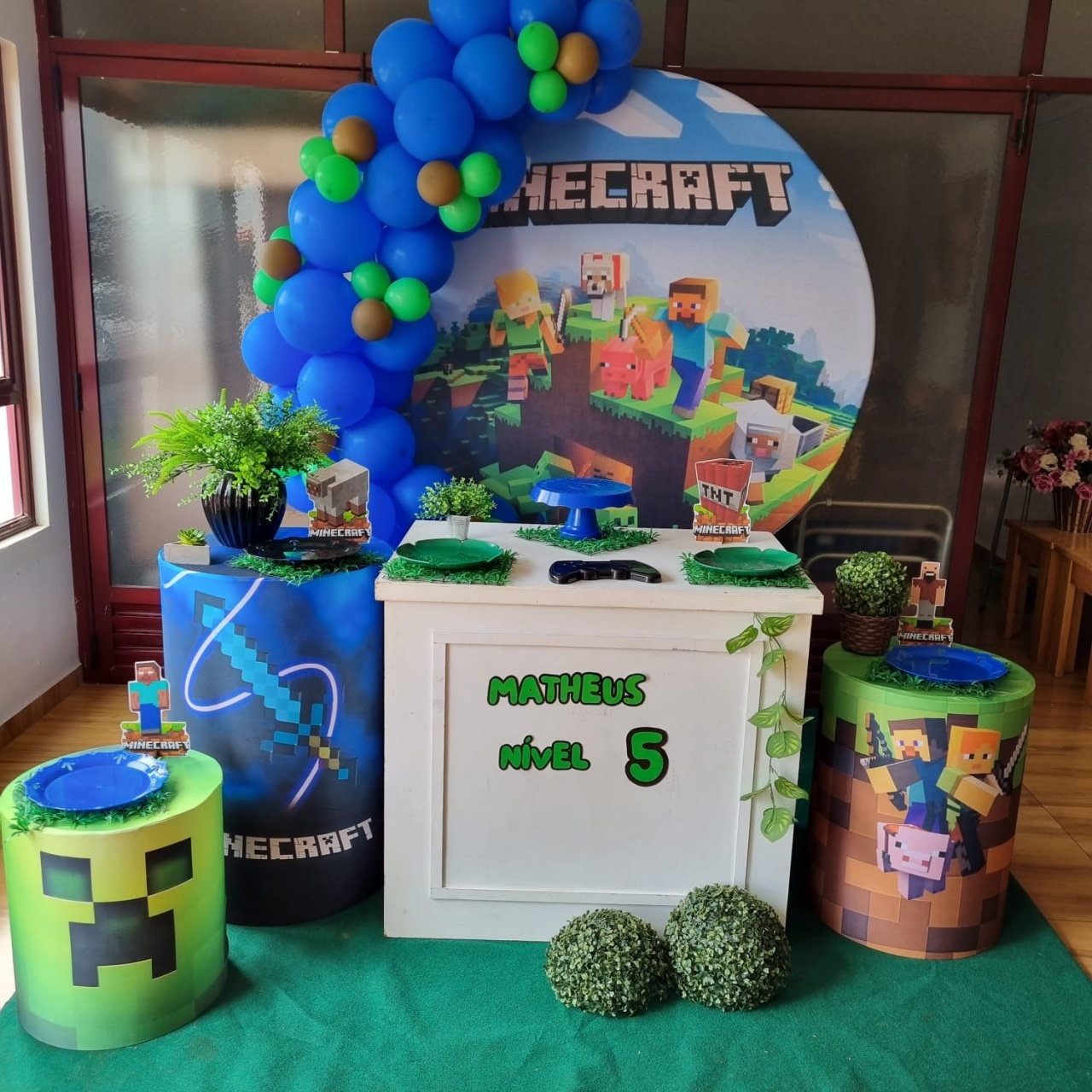 Kit 04 Minecraft  - Eclipse Decoração de Festas