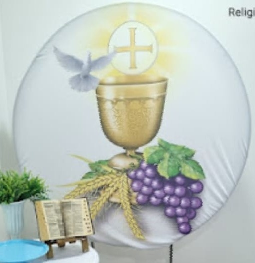 Tecido Painel Redondo Religioso 1 - Eclipse Decoração de Festas