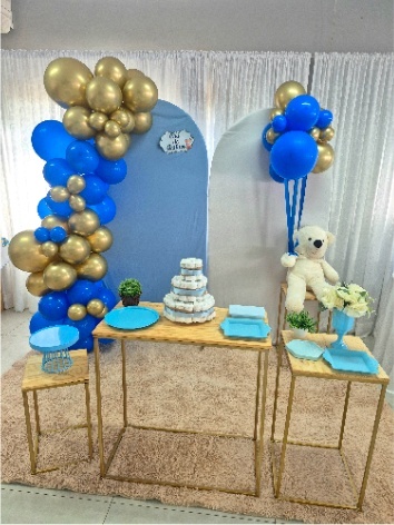 Chá de Bebe Azul E Branco - Kit 08 - Eclipse Decoração de Festas