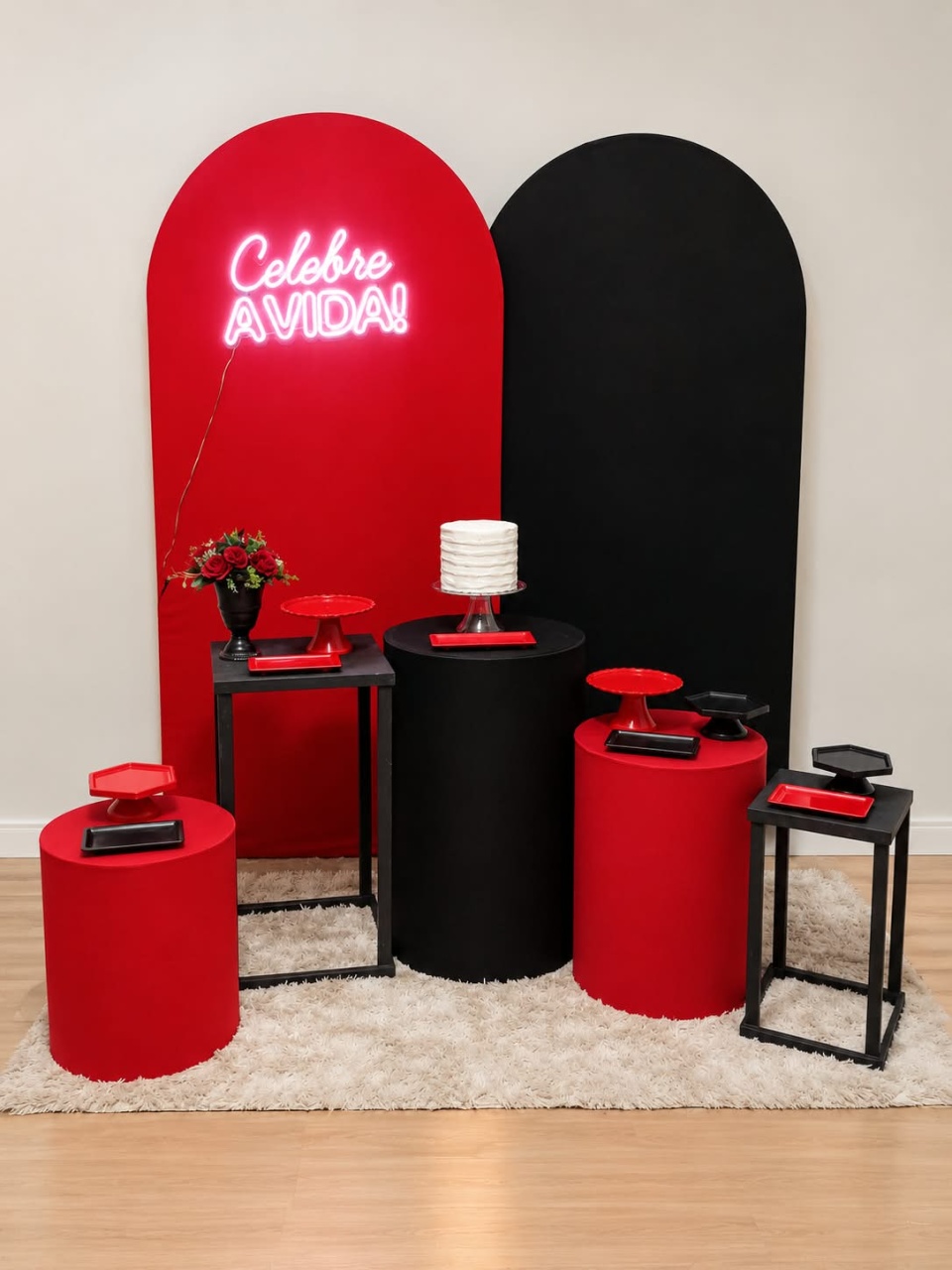 Celebre A Vida - Vermelho E Preto - Juntosparasempre 
