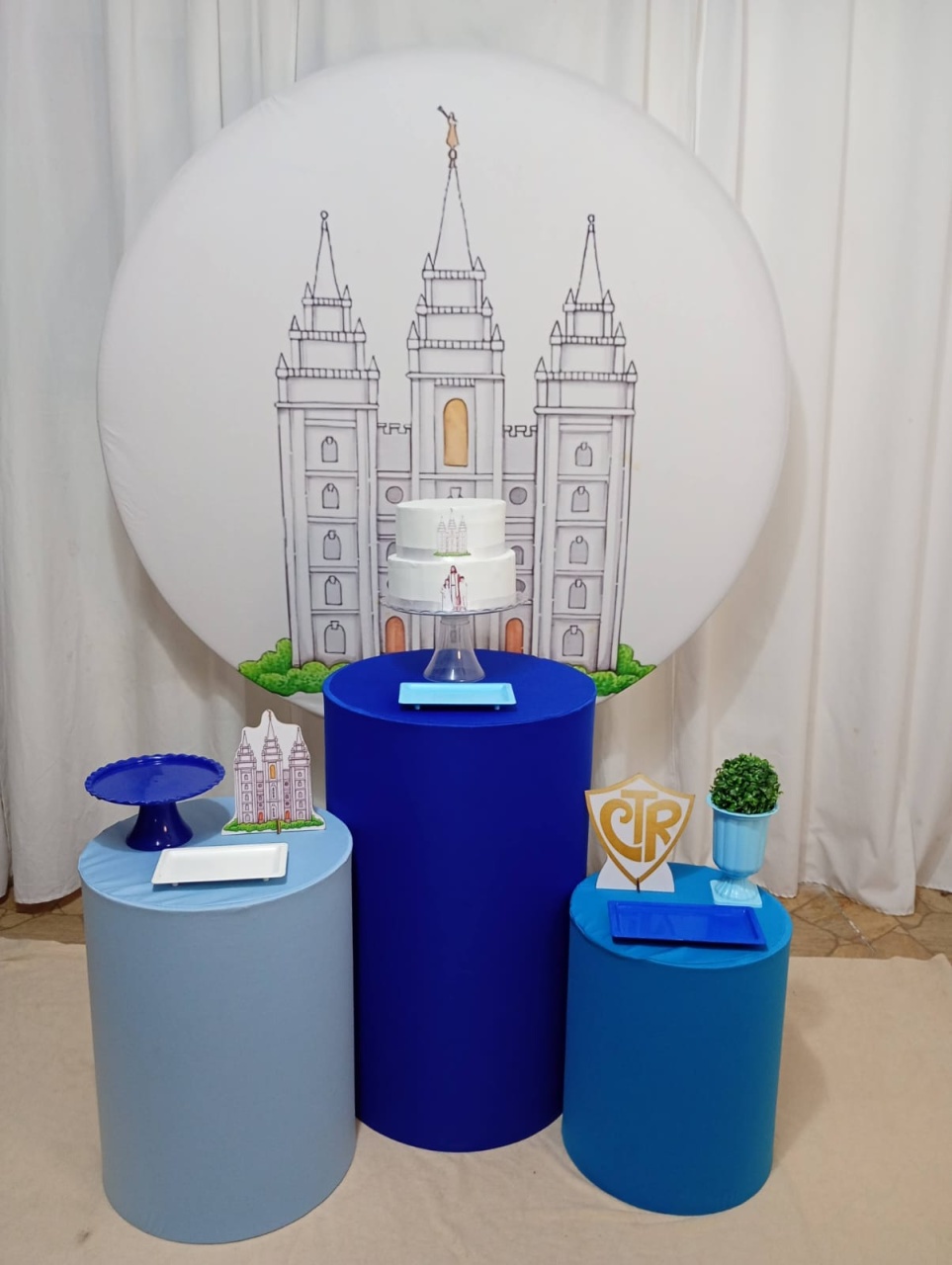 Batismo Templo Menino - Kit Galera Reunida - Juntosparasempre 