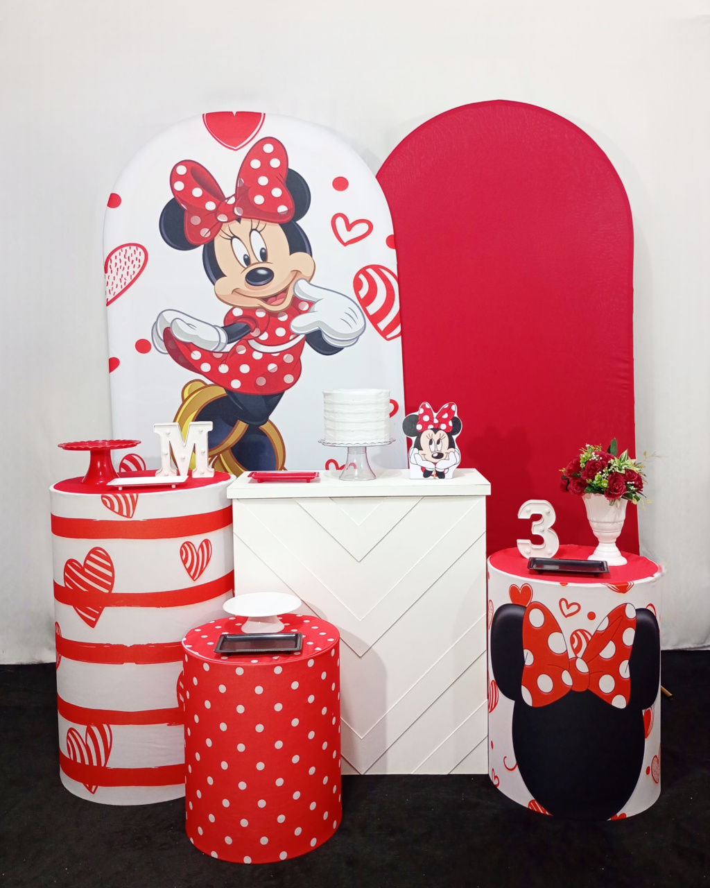 Minnie Vermelha - Kit 2 + Mesa - Juntosparasempre 