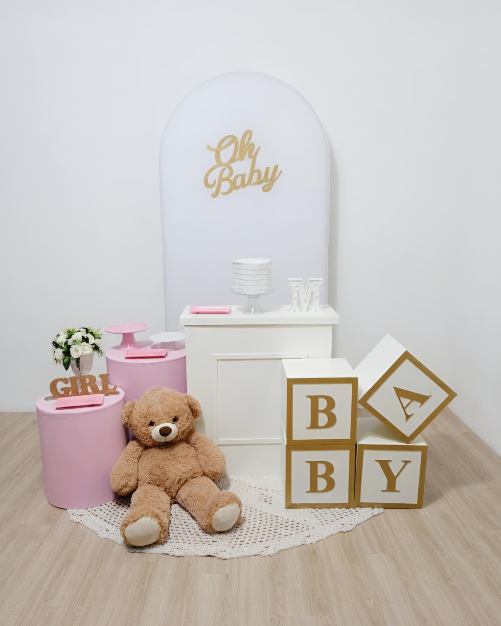 Oh Baby Branco E Rosa - Composição - Juntosparasempre 