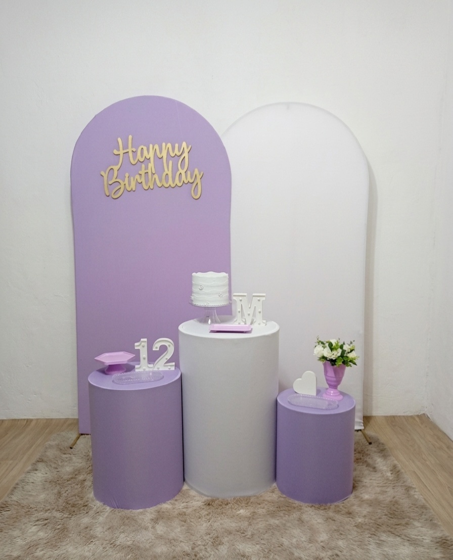 Happy Birthday Lilas E Branco - Kit Felizes Para Sempre - Juntosparasempre 