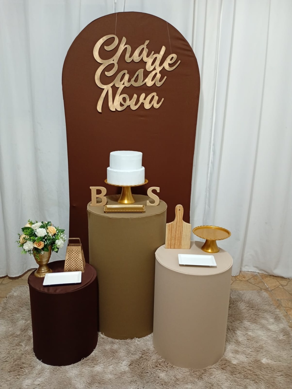 Cha de Casa Nova Marrom  - Juntosparasempre 