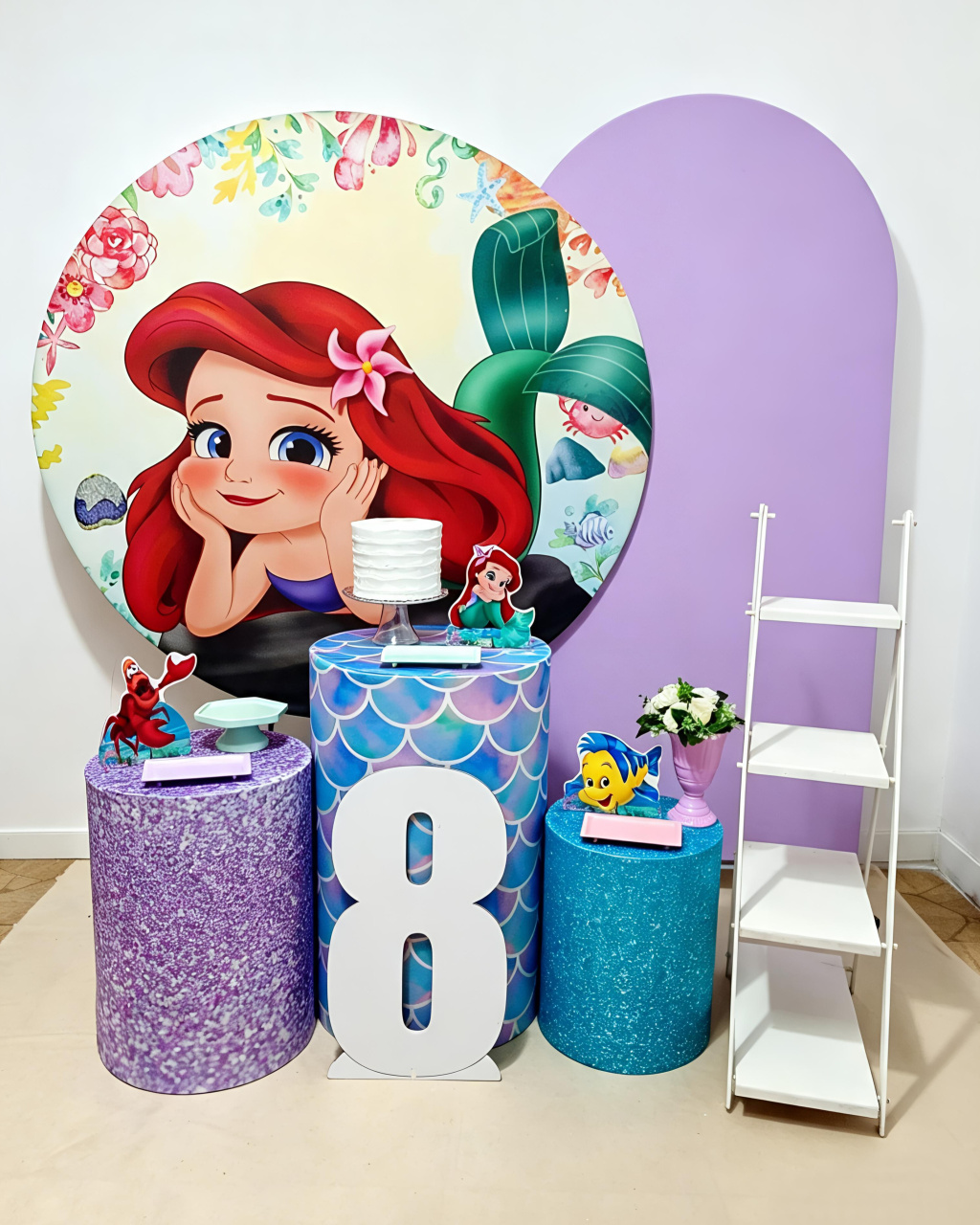 Pequena Sereia- Kit 2.2 + Escadinha E Número - Juntosparasempre 