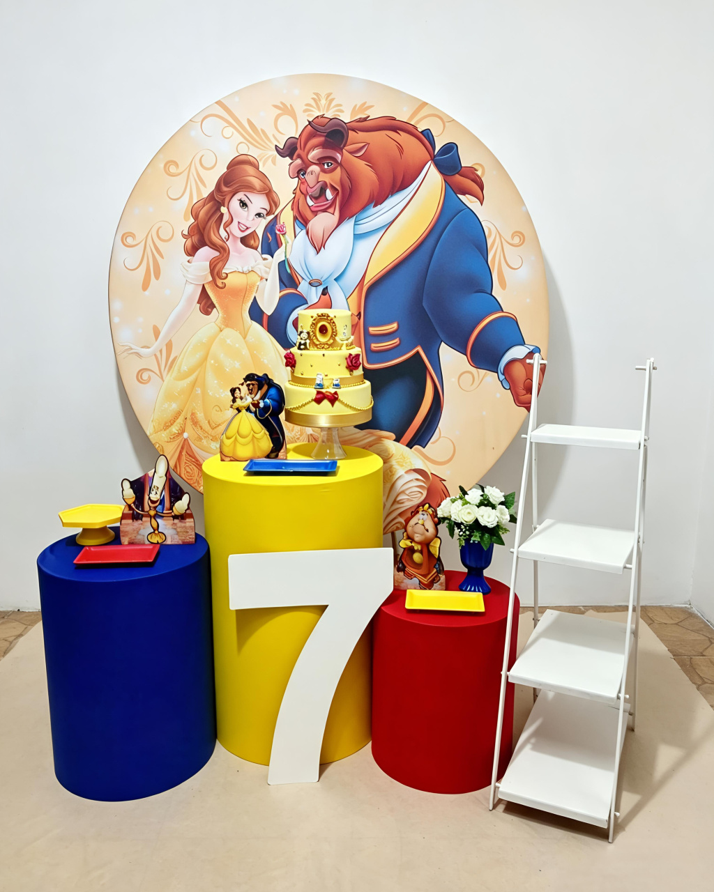 A Bela E A Fera - Kit 1 + Escadinha E Número - Juntosparasempre 