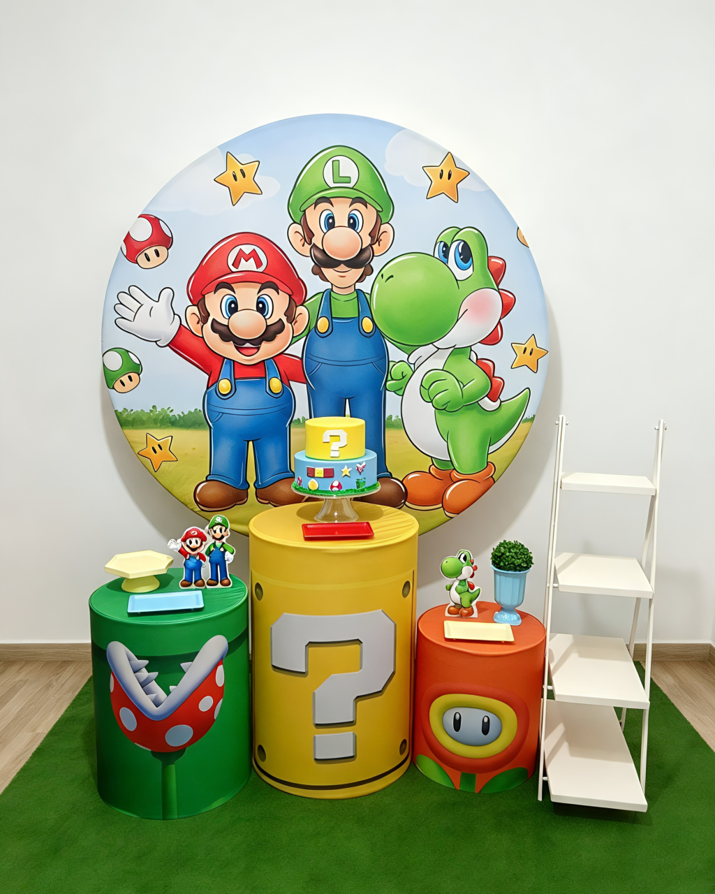 Super Mario Aquarela - Kit 1 + Escadinha - Juntosparasempre 