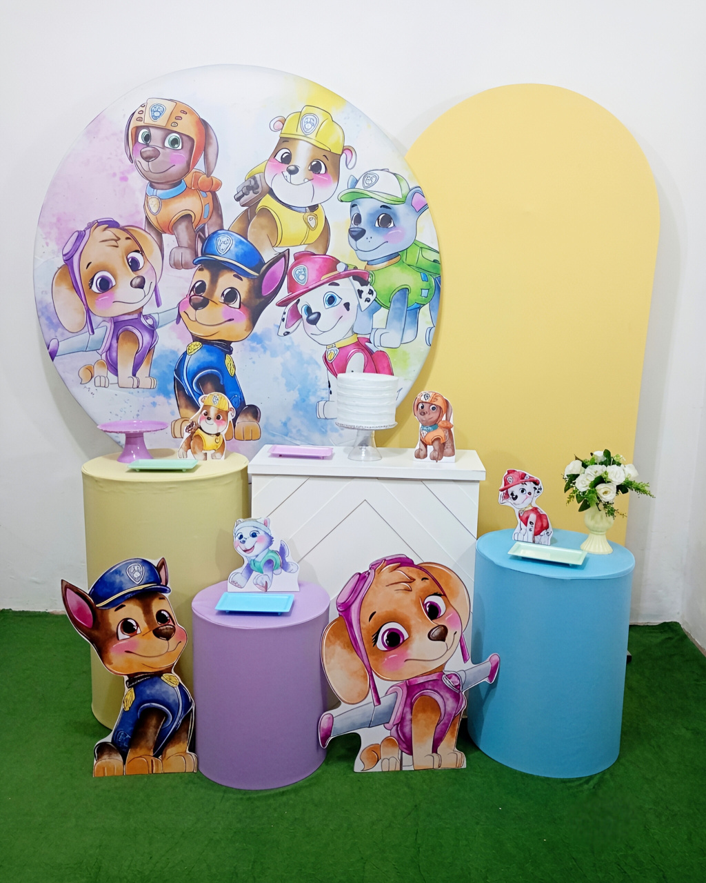 Patrulha Canina Aquarela - Kit 2 + Mesa E Displays 60Cm - Juntosparasempre 