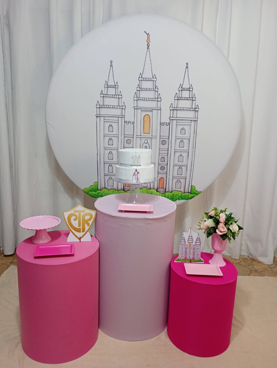 Batismo Templo Menina - Kit Galera Reunida - Juntosparasempre 