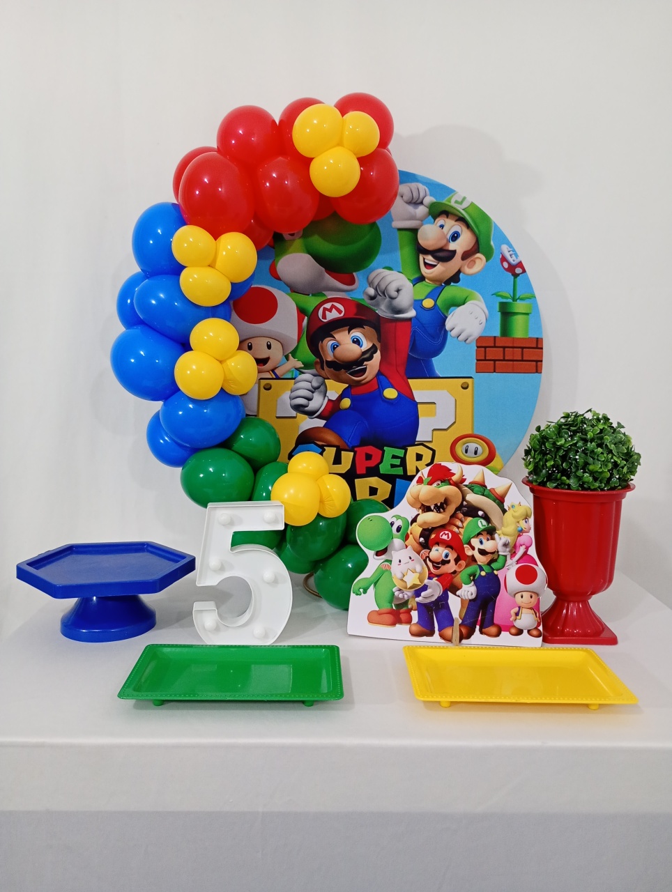 Super Mario - Festa Na Mesa + Numero - Juntosparasempre 