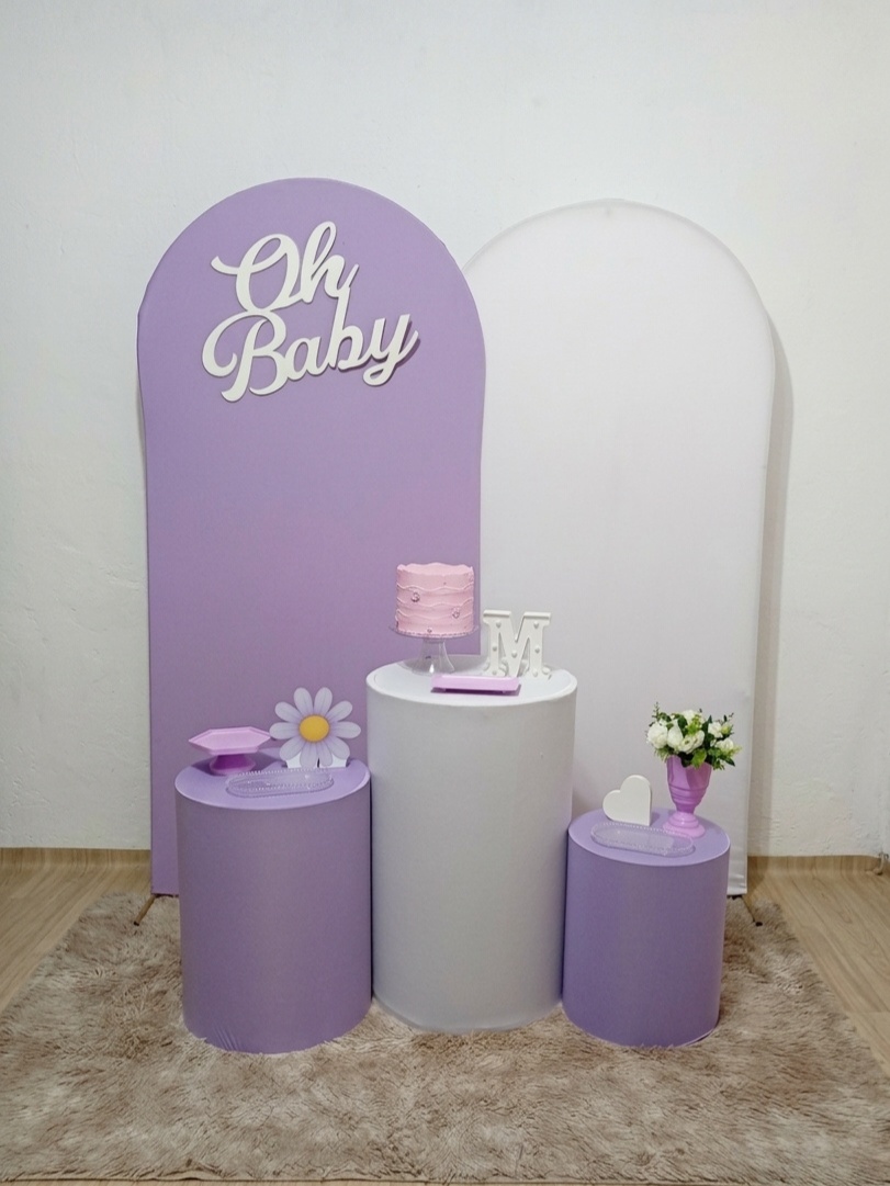 Oh Baby Lilas E Branco - Kit Felizes Para Sempre - Juntosparasempre 