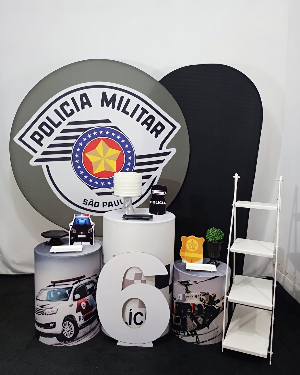 Polícia Militar Menino - Kit 2 + Escadinha E Número - Juntosparasempre 