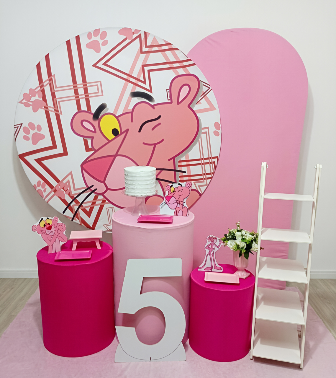 Pantera Cor de Rosa - Kit 2 + Escadinha E Número - Juntosparasempre 