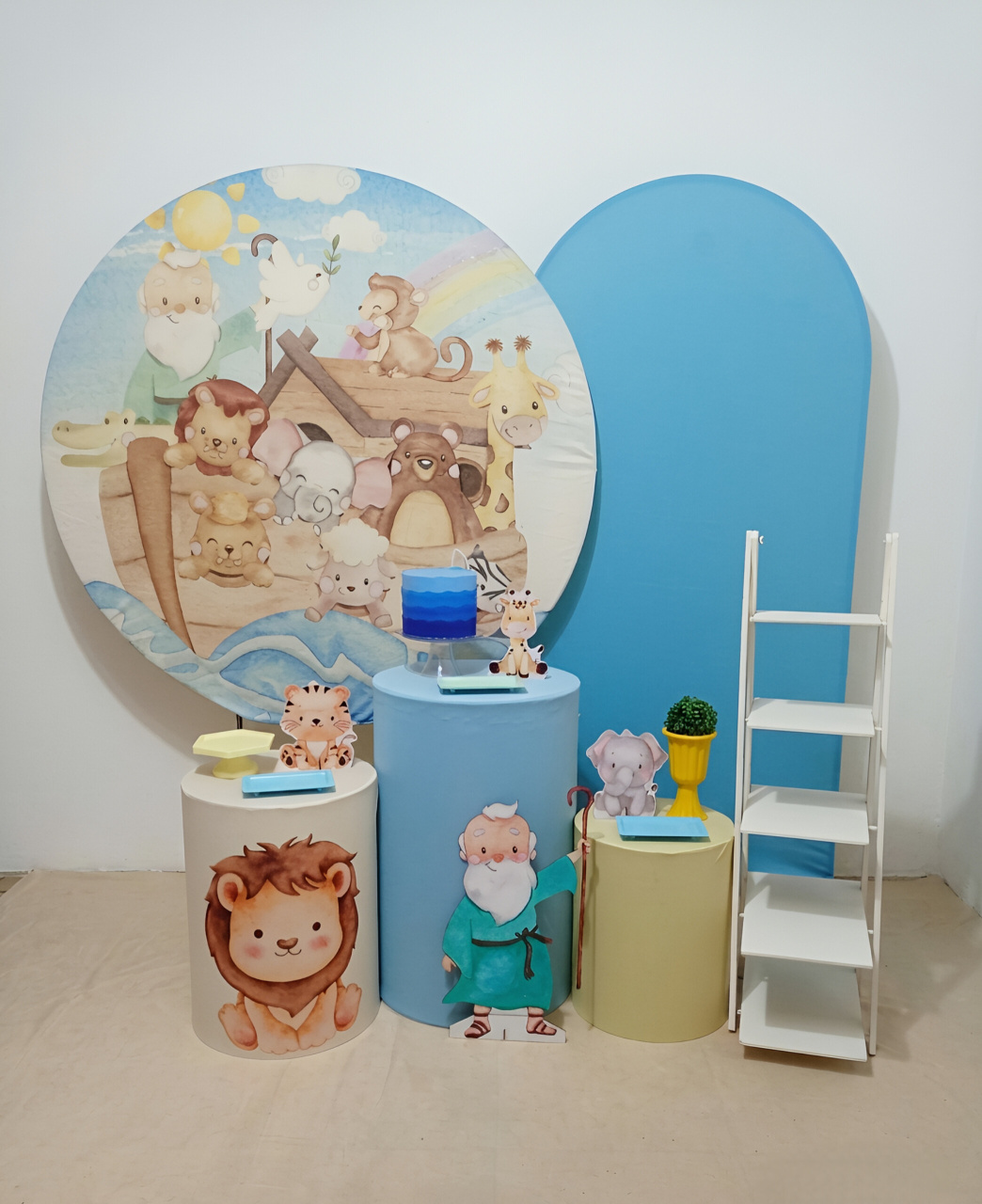 Arca de Noé - Kit 2 + Escadinha E Display 60Cm - Juntosparasempre 