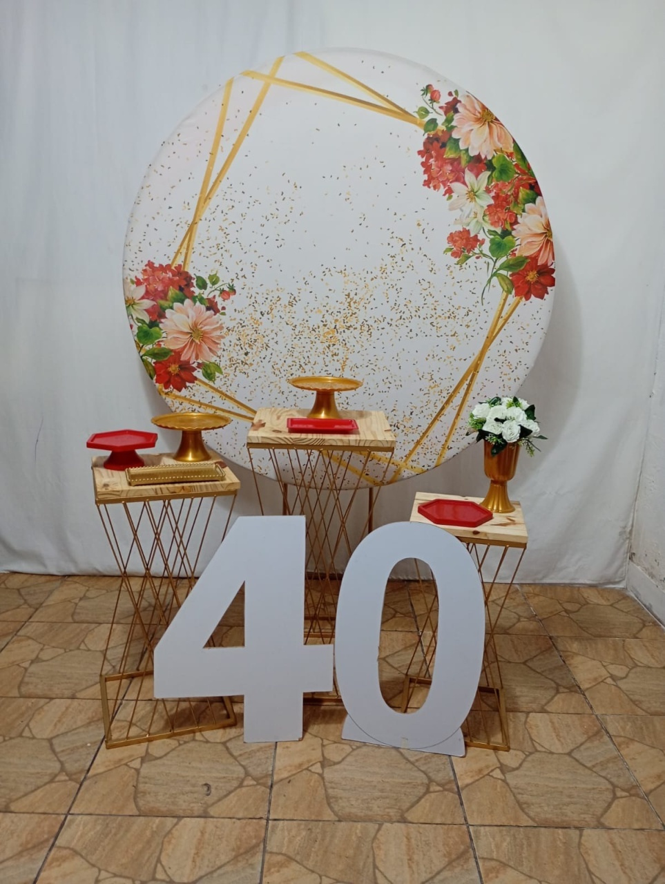 Aniversário Flores Vermelhas - Juntosparasempre 