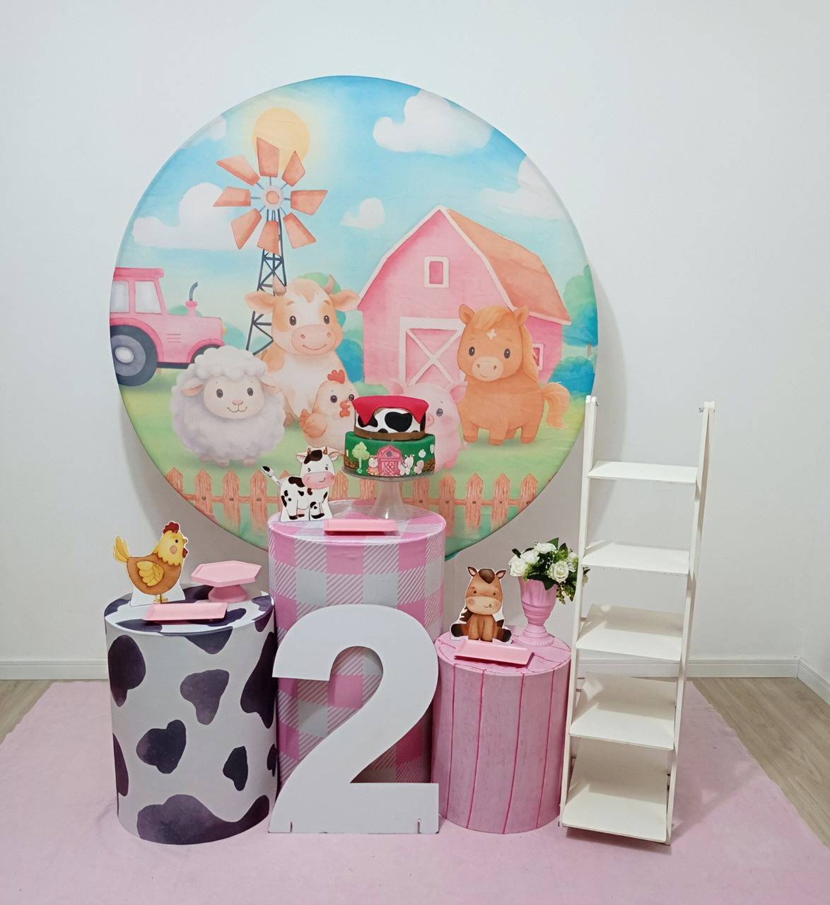 Fazendinha Menina - Kit 1 + Escadinha E Número - Juntosparasempre 