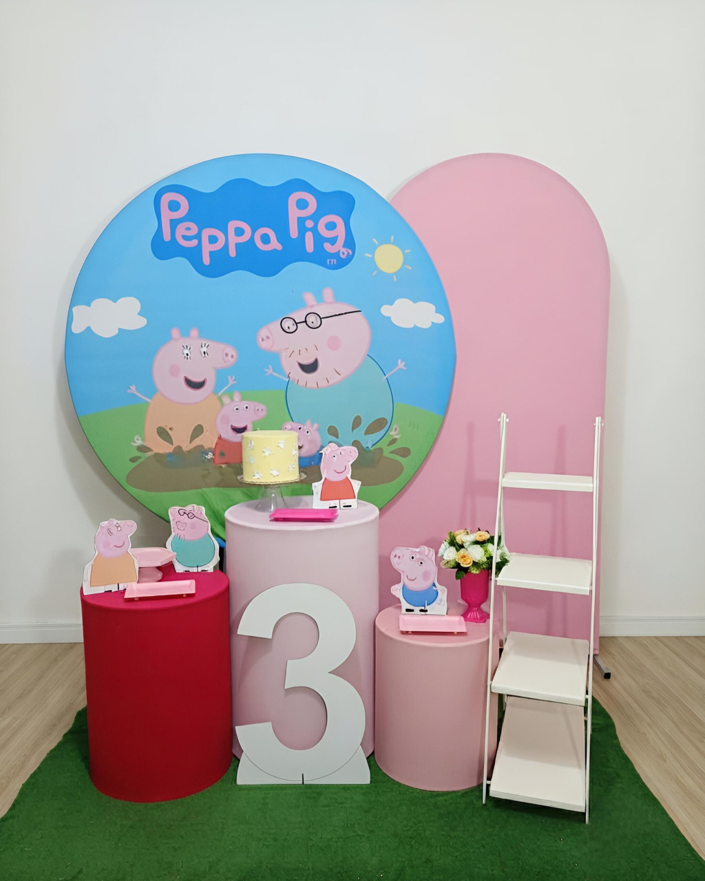 Peppa Pig Menina - Kit 2 + Escadinha E Número - Juntosparasempre 