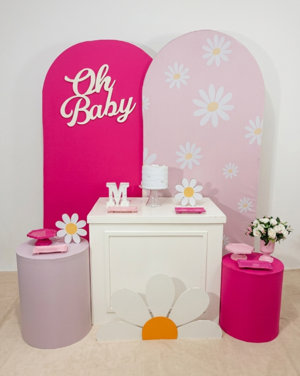 Margaridas Composição Chá de Bebe - Juntosparasempre 