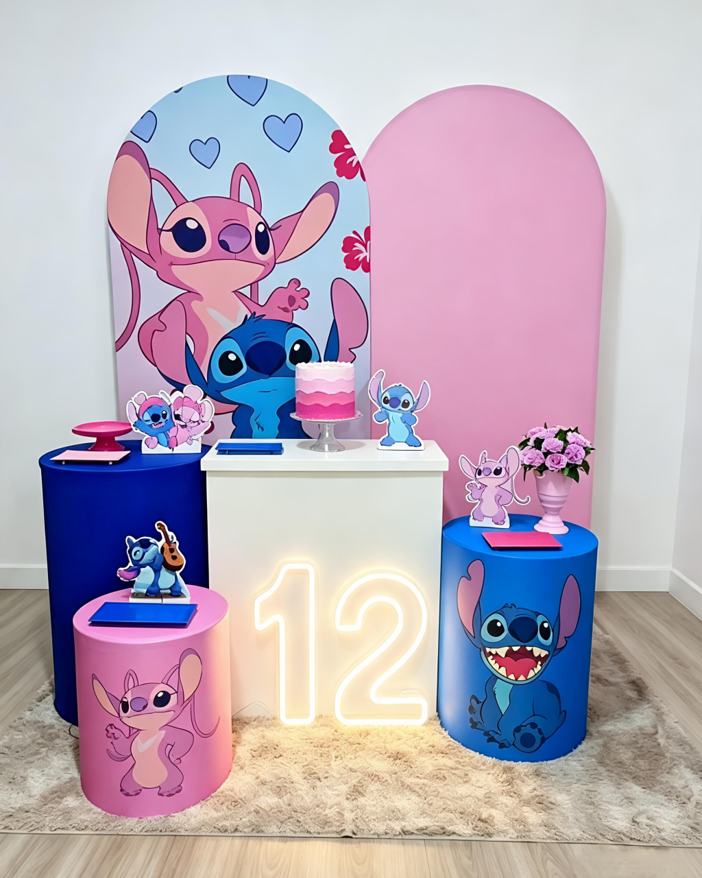 Stitch E Angel R - Kit 2 + Mesa E Led - Juntosparasempre 