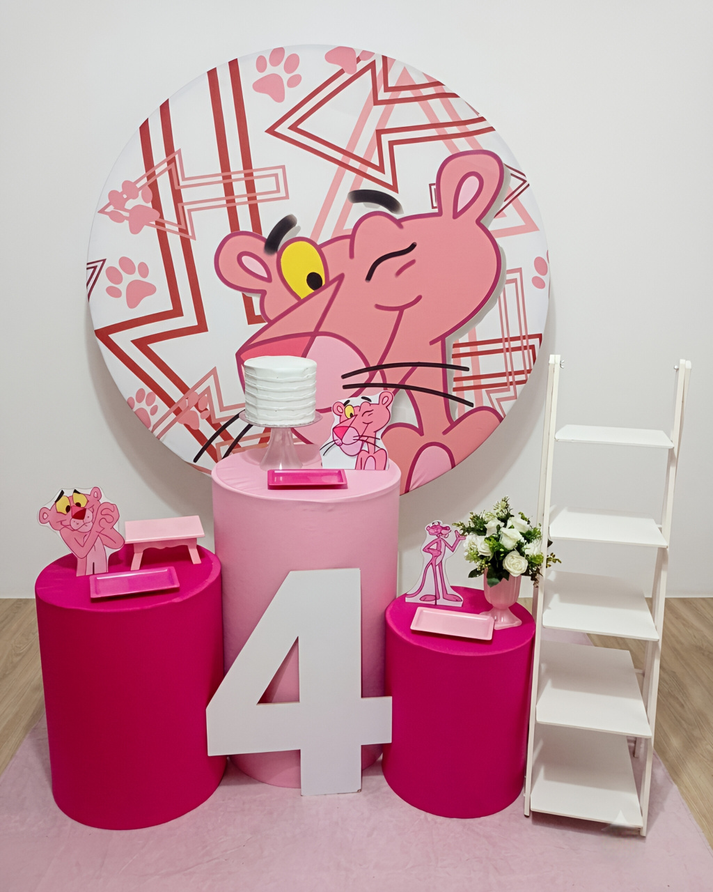 Pantera Cor de Rosa - Kit 1 + Escadinha E Número - Juntosparasempre 