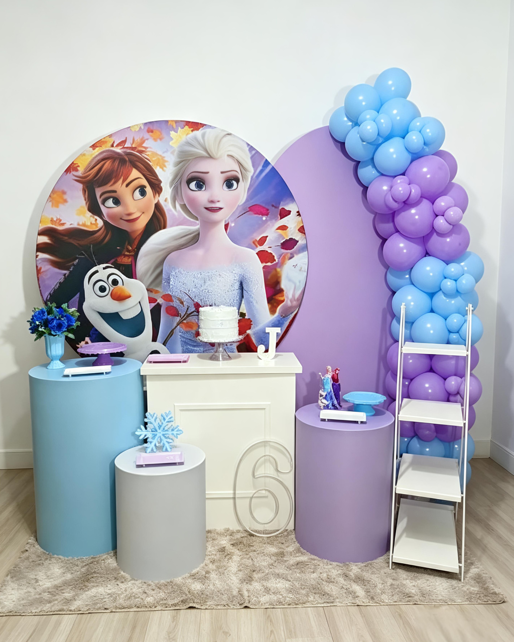 Frozen - Kit 3 + Led E Arco de Balões - Juntosparasempre 