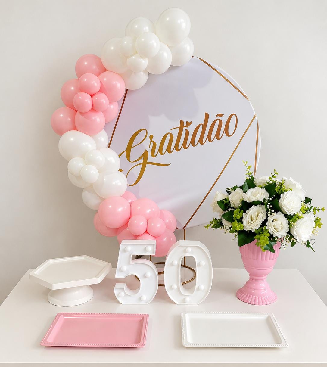 Gratidão Rosa - Festa Na Mesa + Números - Juntosparasempre 