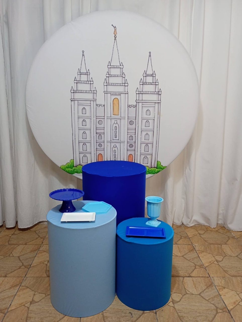 Batismo Templo Menino - Kit Promo - Juntosparasempre 