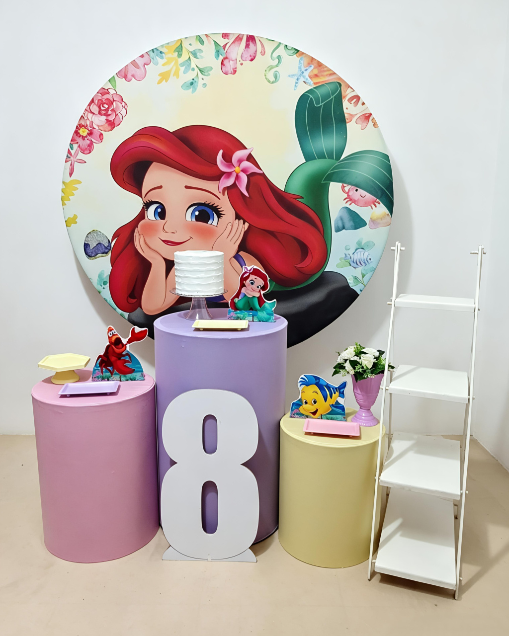 Pequena Sereia - Kit 1 + Escadinha E Número - Juntosparasempre 