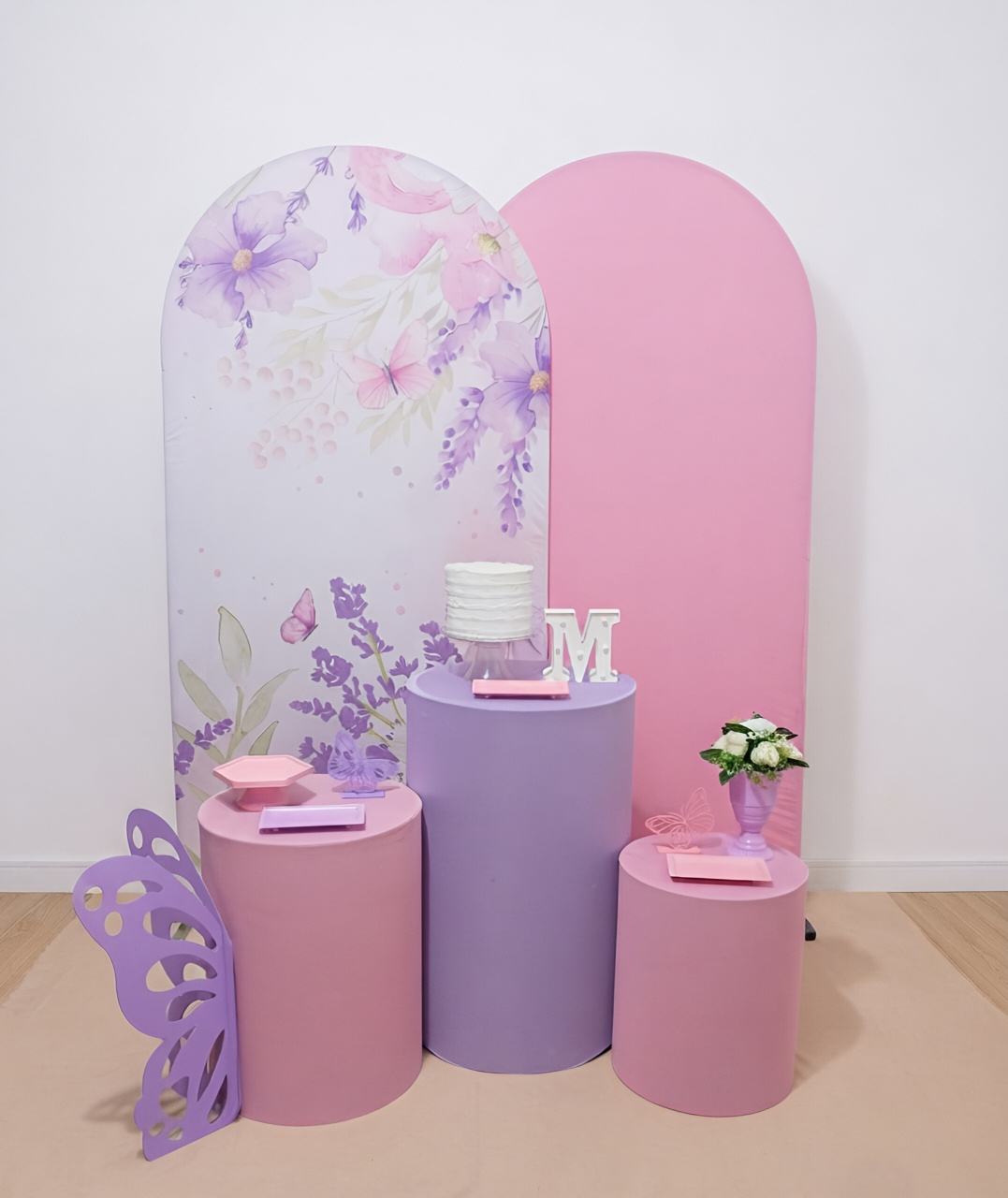 Jardim Rosa - Kit 2 + Borboleta - Juntosparasempre 