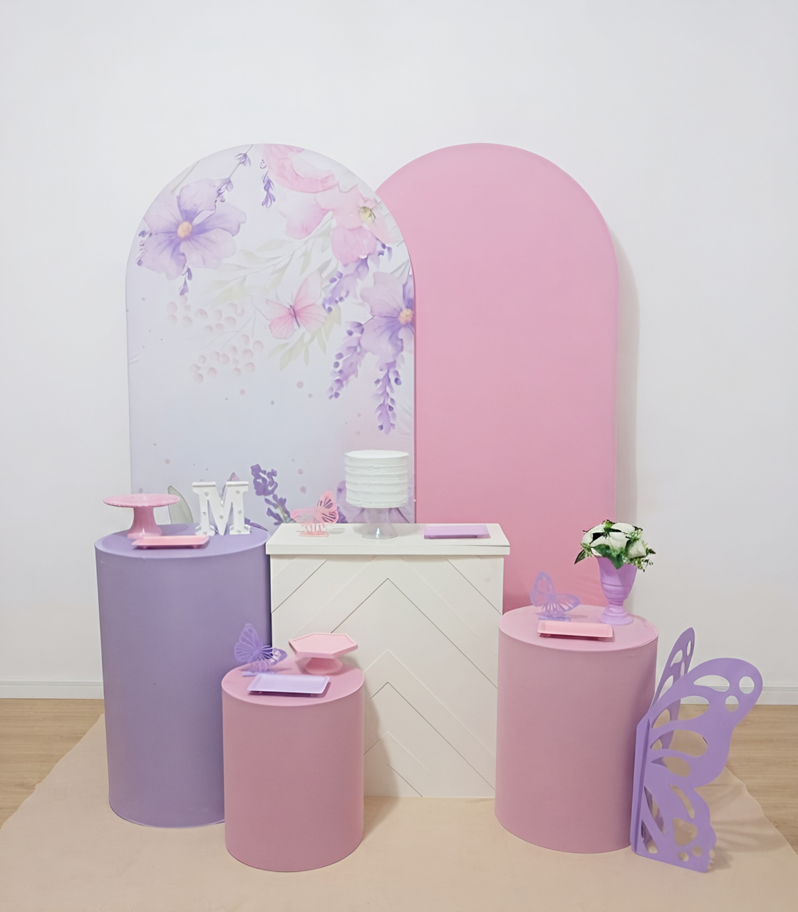 Jardim Rosa - Kit 2 + Mesa E Borboleta - Juntosparasempre 