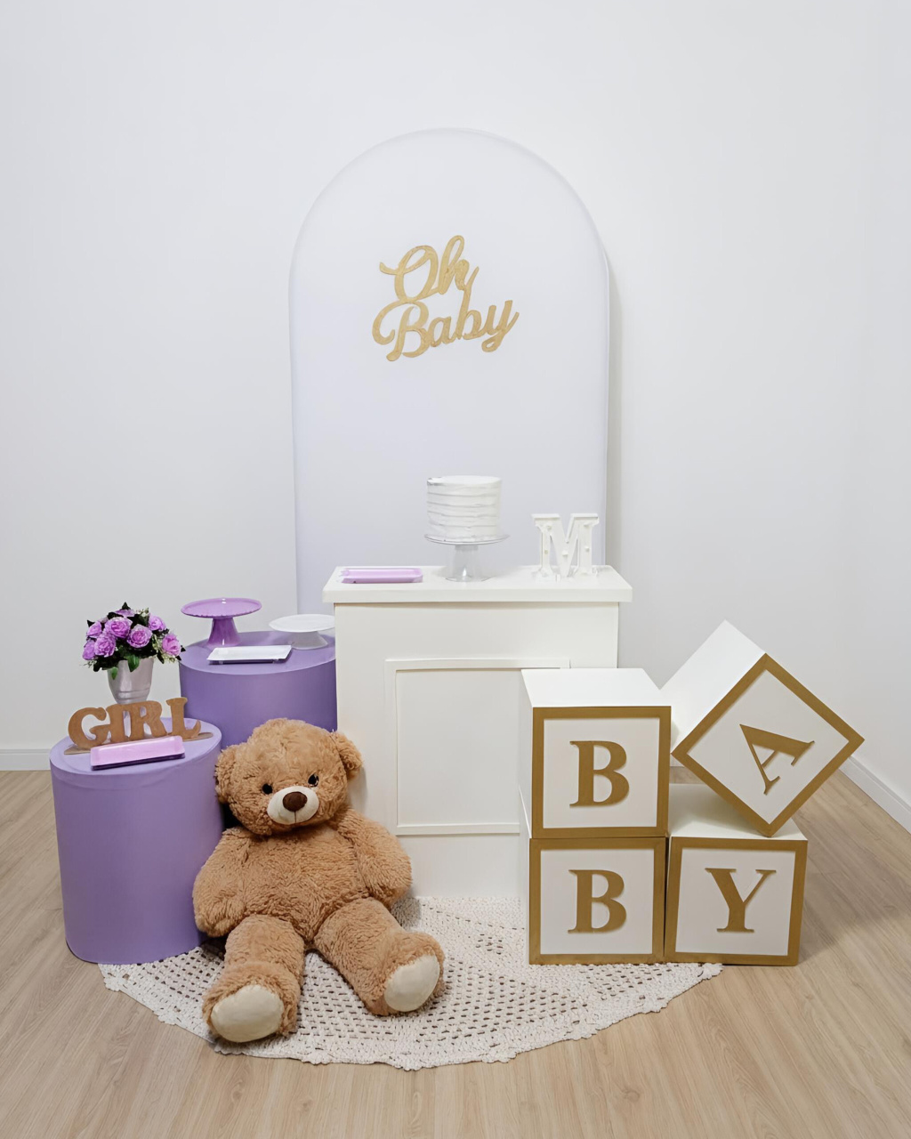 Oh Baby Branco E Lilás - Composição - Juntosparasempre 