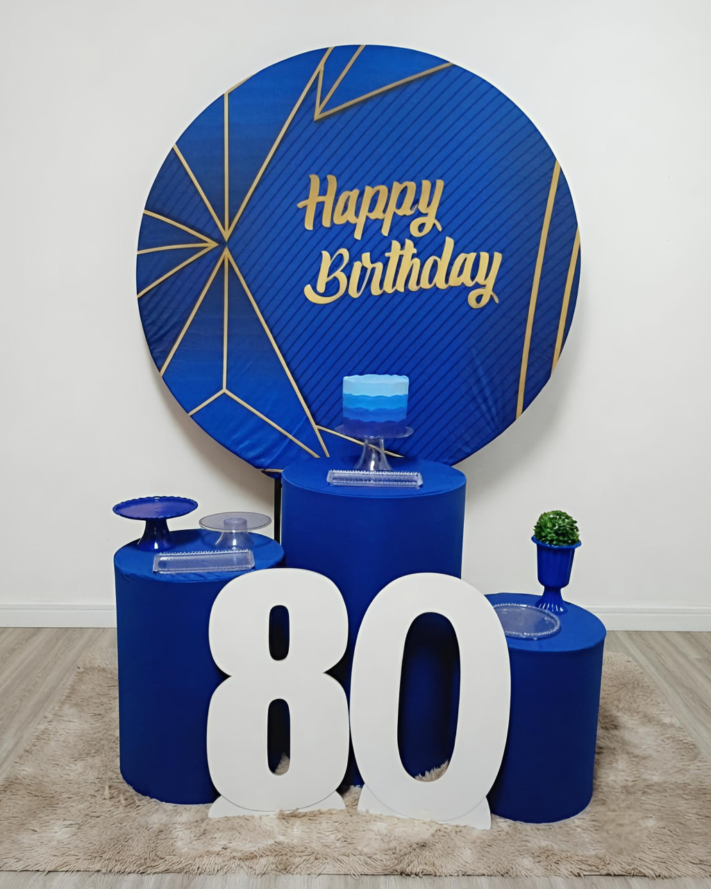 Happy Birthday Azul - Kit 1 + Números - Juntosparasempre 