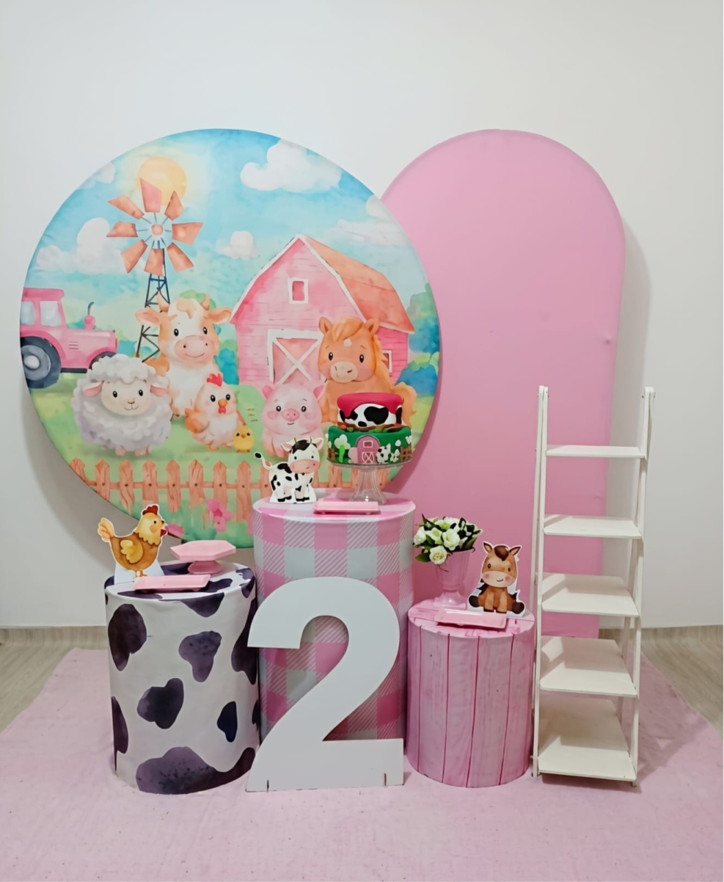Fazendinha Menina - Kit 2 + Escadinha E Número - Juntosparasempre 