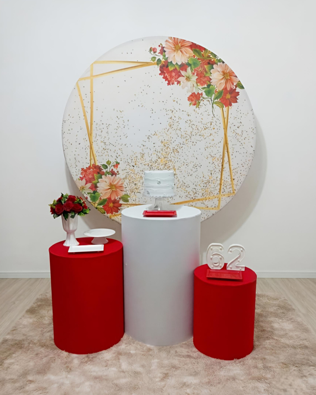 Flores Vermelhas - Kit 1 + Led - Juntosparasempre 