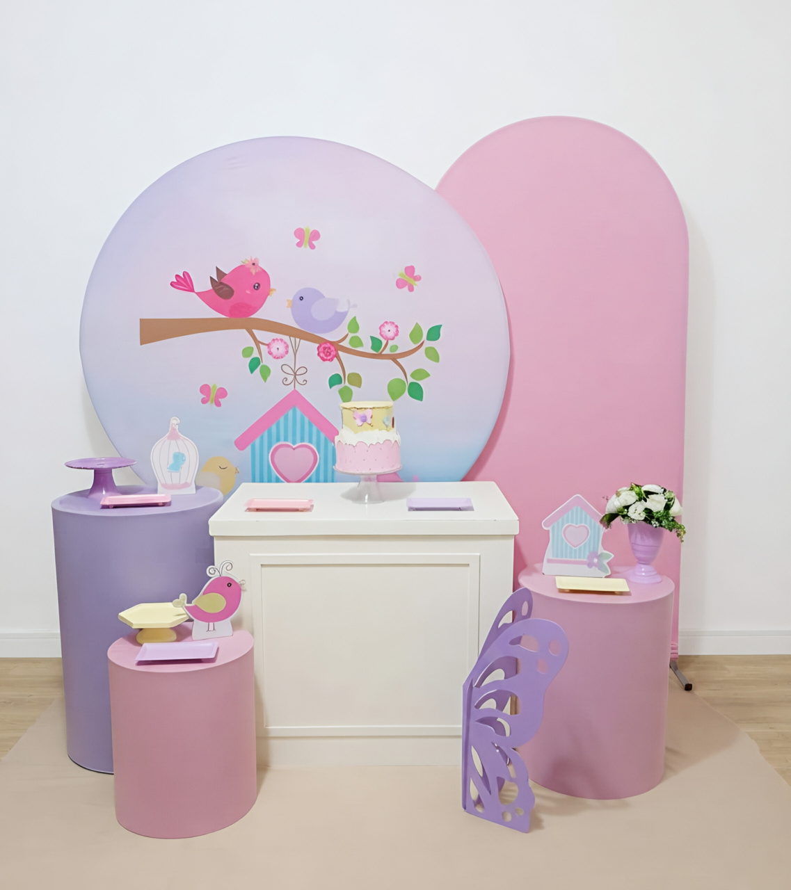 Jardim Passarinho - Kit 2 + Mesa E Borboleta - Juntosparasempre 