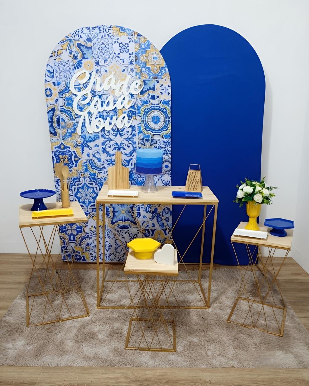 Chá de Casa Nova / Azulejo Português - Mesas Treliças - Juntosparasempre 
